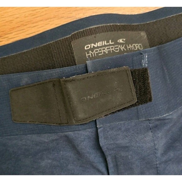 O'Neil Hyperfreak Hydro Board Shorts Mens 36 Blue No Tie Fly Swim Trunks Stretch - Picture 2 of 8